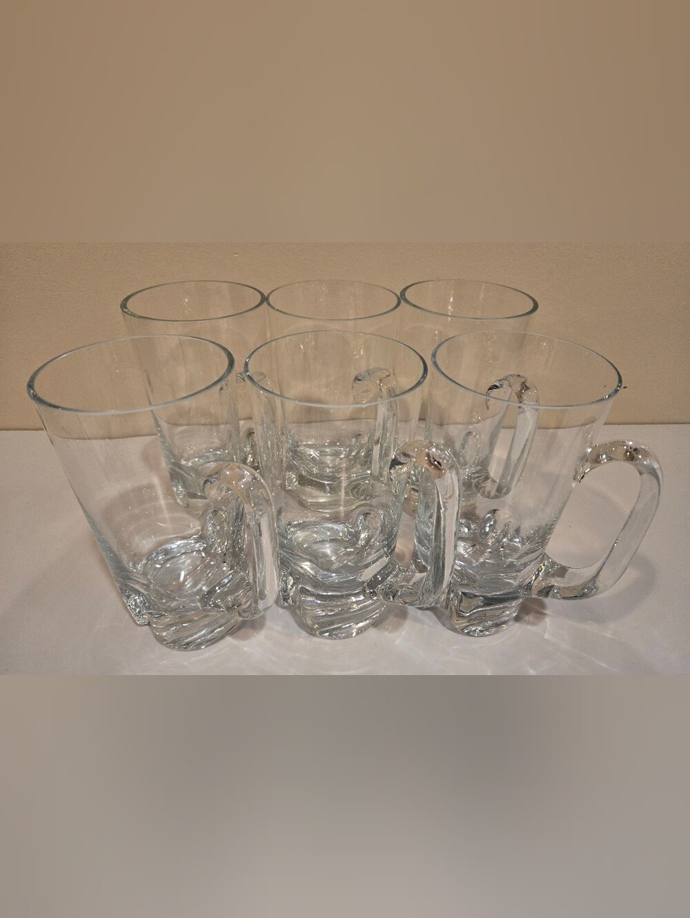 Heikki Orvola Arabia iitala SAMPO Clear Glass Beer Mugs Set Of 6